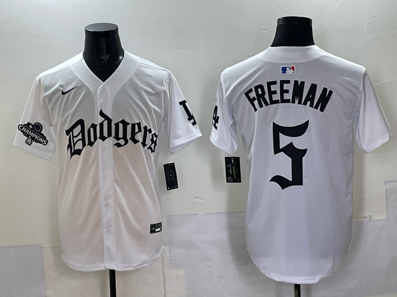 Men Los Angeles Dodgers #5 Freeman white Nike 2025 MLB jersey 0010